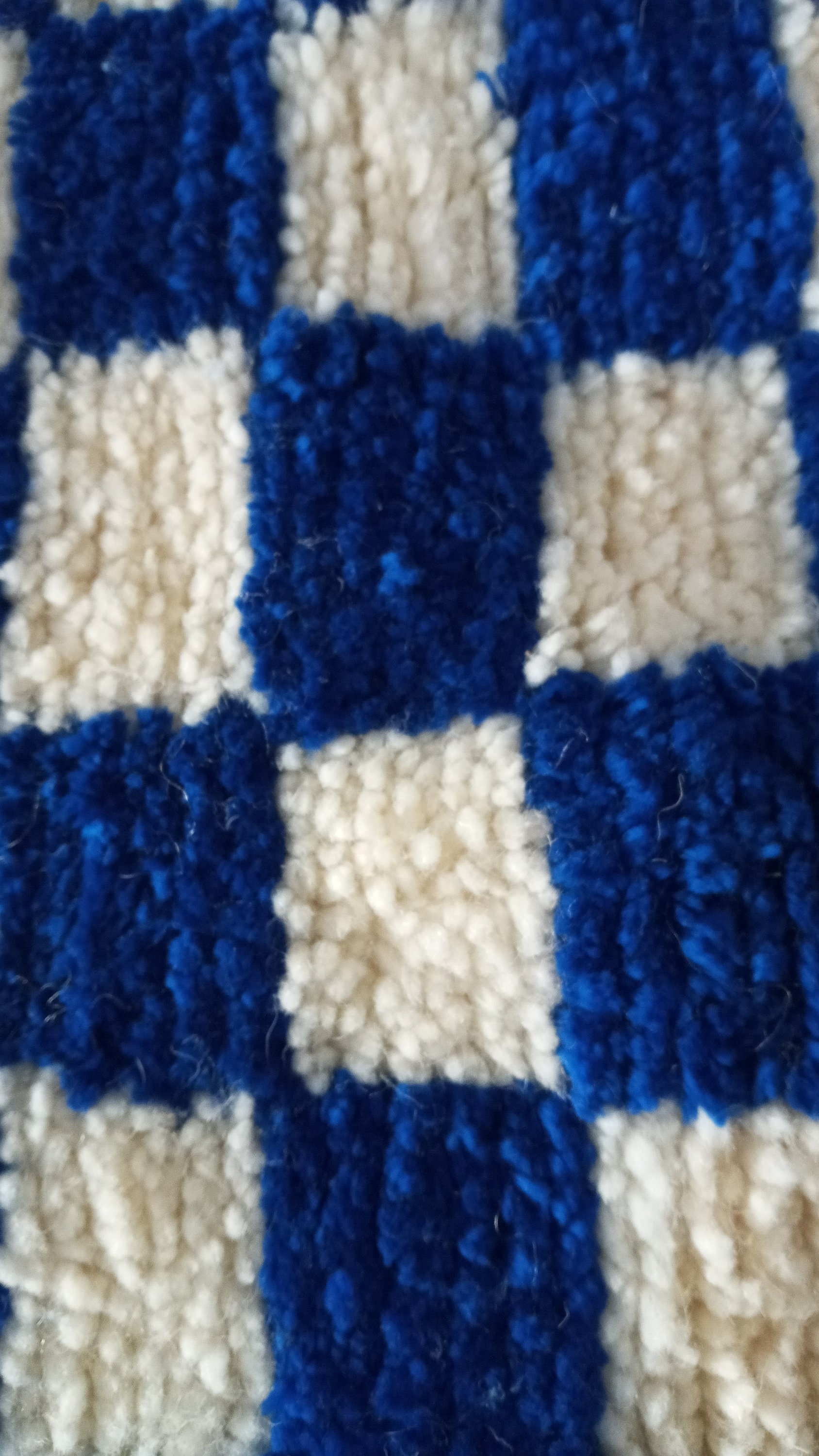 Checkered carpet blue and white carpet moroccan carpet 4.1 X Etsy