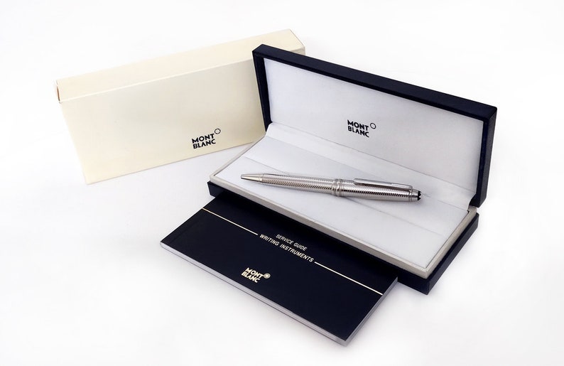 Refurbished # Montblanc Meisterstuck Solitaire Full Silver Barle Refurbished # Montblanc Meisterstuck Solitaire Full Silver Barle