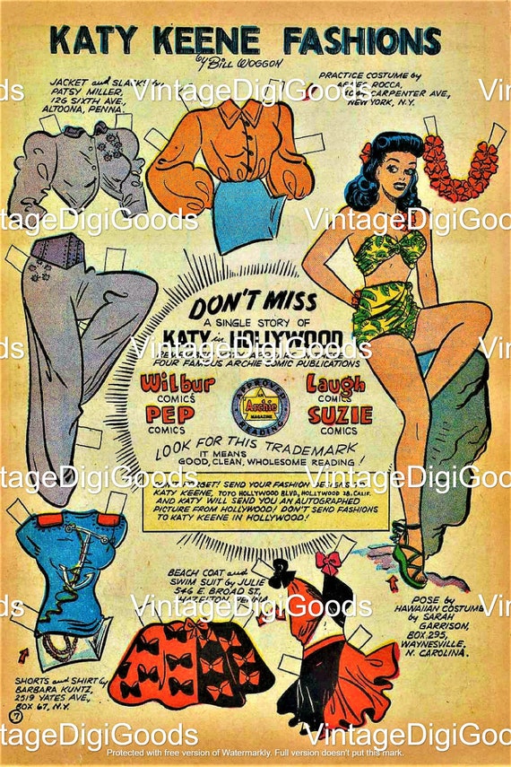 Vintage katy keene paper dolls Clearance