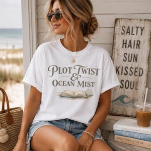 Camiseta "Giro argumental y niebla oceánica" / Diseño náutico literario