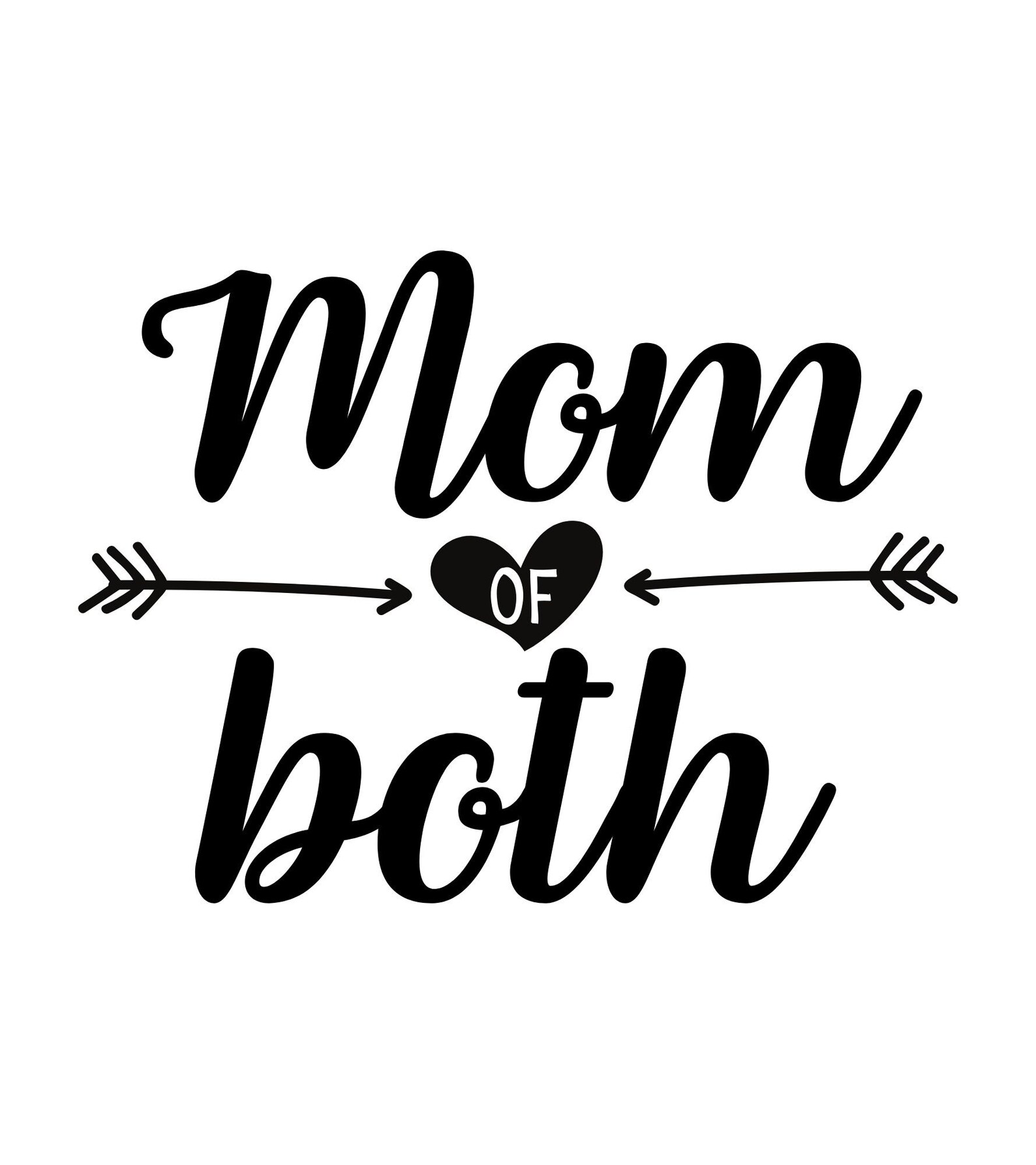 Mom of Both SVG Cricut Silhouette Clipart Dxf Png Jpg - Etsy