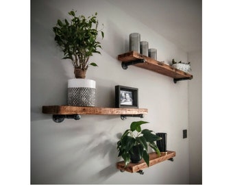 Rusty Nails - Rustic Handmade Shelves with Antique effect brackets