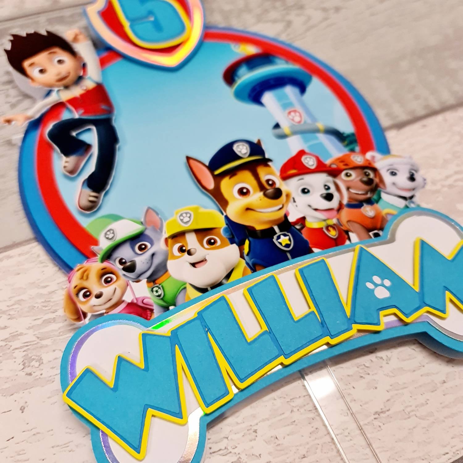 Paw Patrol Cake Topper 3D Birthday Cake Cake Decor 3D Etsy