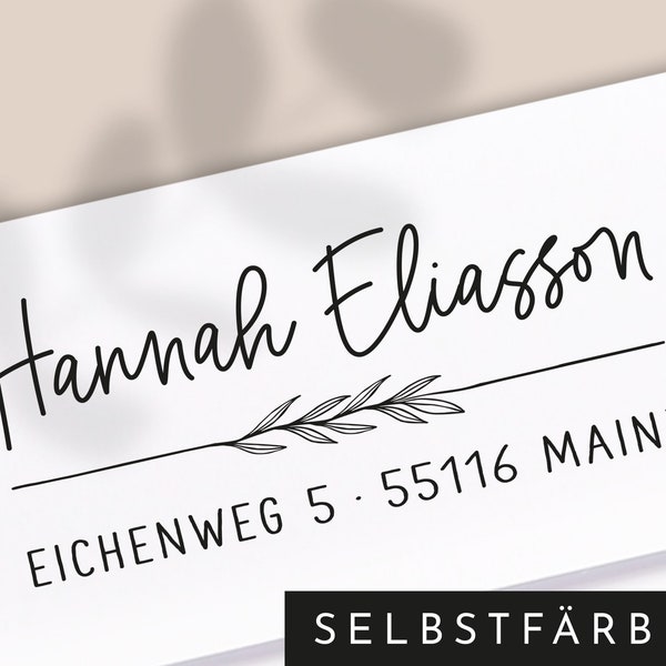 ADRESSSTEMPEL SELBSTFÄRBEND, Holzstempel, personalisiert, Selbstfärber, Stempel, Adresse, Ostergeschenk, Poststempel, Geschenk Einzug