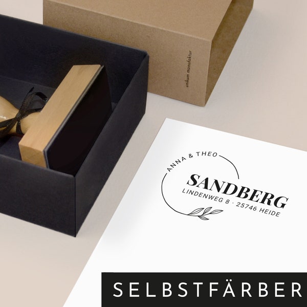 SELBSTFÄRBER ADRESSSTEMPEL PERSONALISIERT, Holzstempel, selbstfärbend, Stempel Familie, Adresse, Ostern Geschenk, Namensstempel