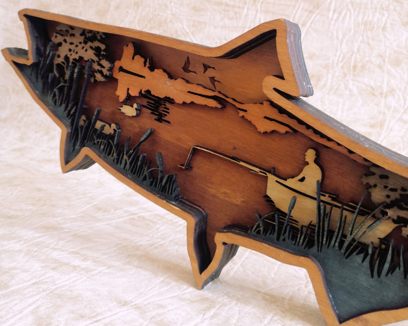 Fish SVG Laser cut files 6 Layer Art Piece for Etsy