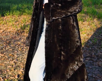 Luxury Long Genuine Mink Fur Coat • Oversize Real Fur Jacket • Shiny Dense Fur • Vintage Elegant Outerwear • long mink fur XXL 3xl