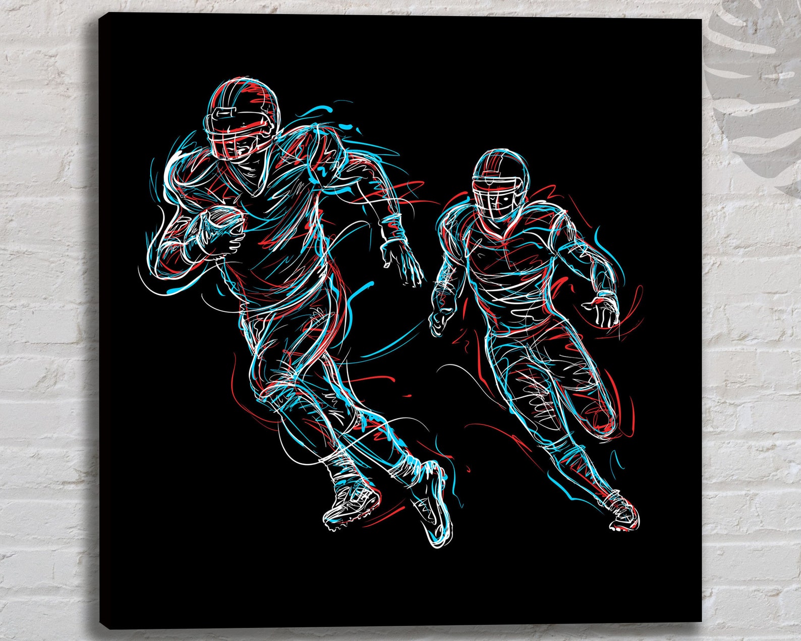 American Football Canvas Football Wall Art Football Prints Etsy