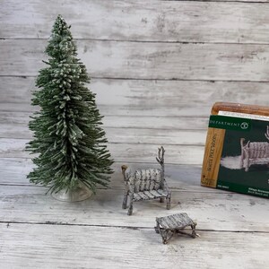 Department 56 North Pole Woods Village Accessories - Birch Bench & Table Set (2 Pieces) - View #9