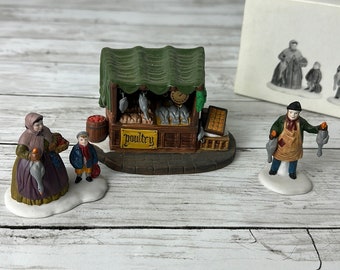 Department 56 Dickens Heritage Village Poultry Market #5559-0 (Set of 3) read