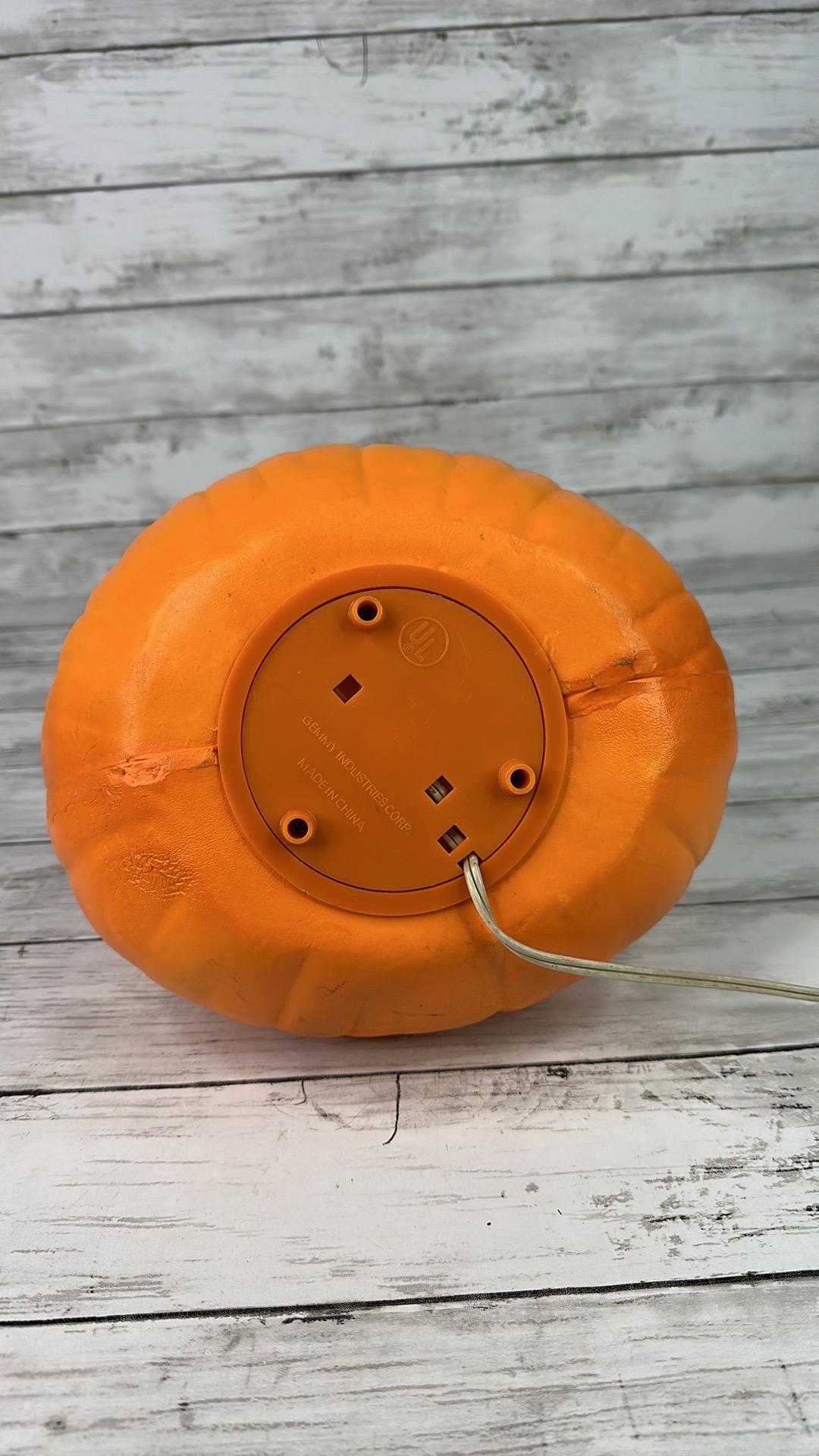 Vintage Gemmy Rare Light up Halloween Foam Mold Pumpkin Jack O Lantern ...