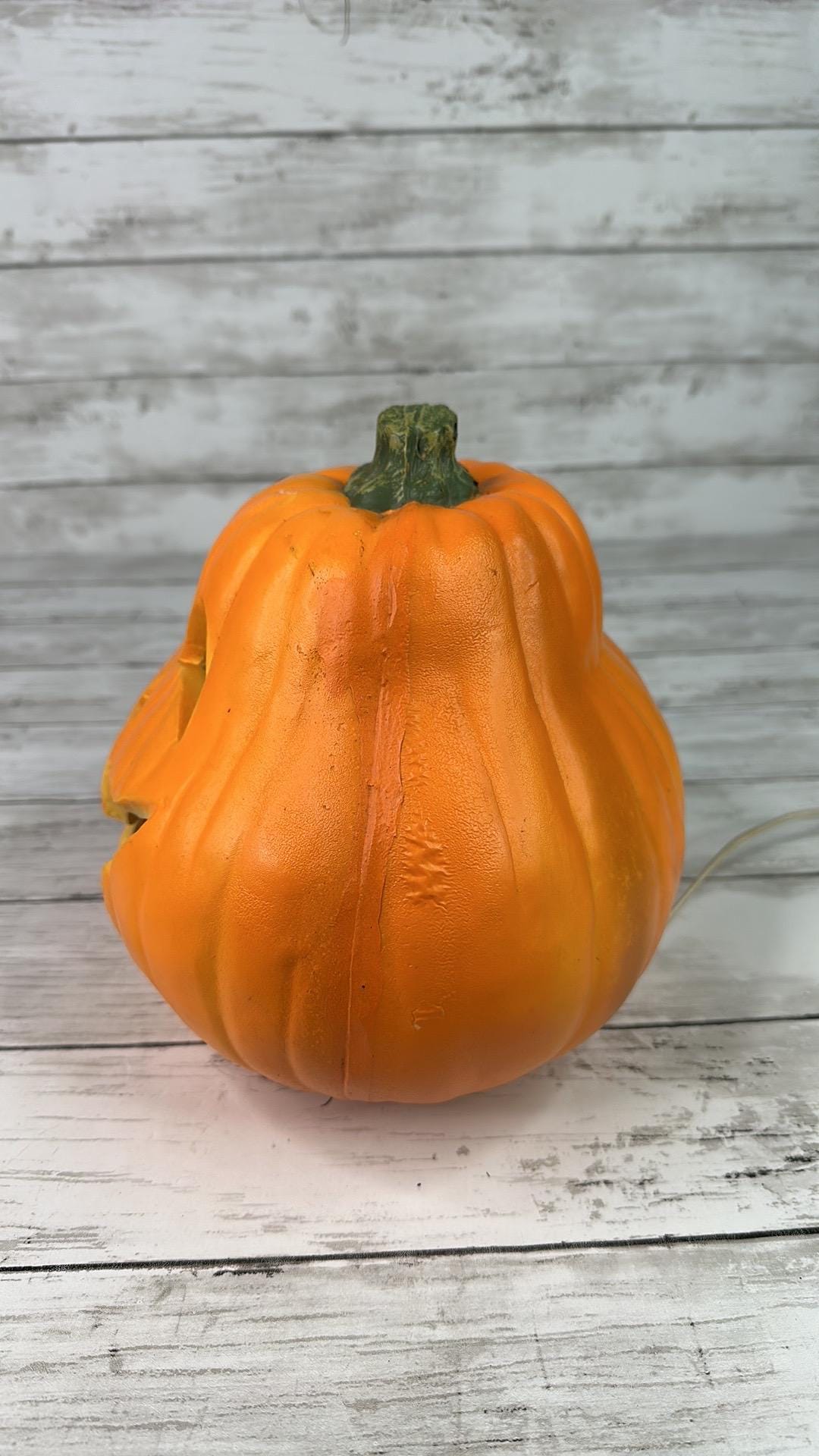 Vintage Gemmy Rare Light up Halloween Foam Mold Pumpkin Jack O Lantern ...
