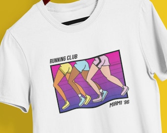 90s Style Running Club Tee, Retro Marathon T-Shirt