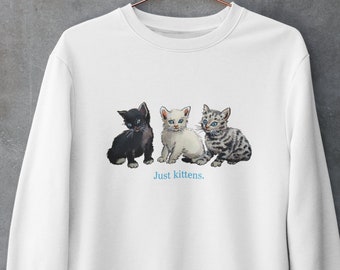 Kittens Sweatshirt, Cat Mom Sweatshirt, Cat Lover, Cat Lover Sweatshirt, vintage style, 90s style, cottagecore