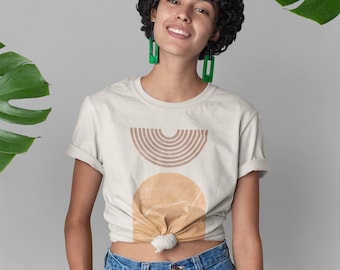 Modern Art Shirt, Boho Tshirt, Mid Mod Tshirt, Abstract Shirt, Minimalist Tshirt, Women's Tees, Unisex Tees,  Boho Tshirt