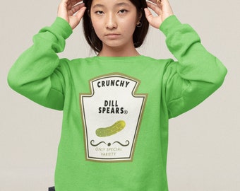 Pickles Sweatshirt, Pickle Gift, Pickle Costume, Funny Sweatshirt, Graphic Sweatshirt, Pickle Shirt, Funny Shirt, Lazy Halloween Costume