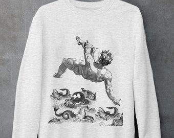 Mythology Sweatshirt,Greek Art Shirt, Art Sweatshirt, Artist Shirt, Cool Sweatshirt, Unique Sweatshirt, Vintage Style, Dark style, Emo style