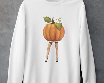 Fall Sweatshirt, Pumpkin Sweatshirt, Pin Up Sweatshirt, Halloween Sweatshirt, Pumpkin Spice Sweatshirt