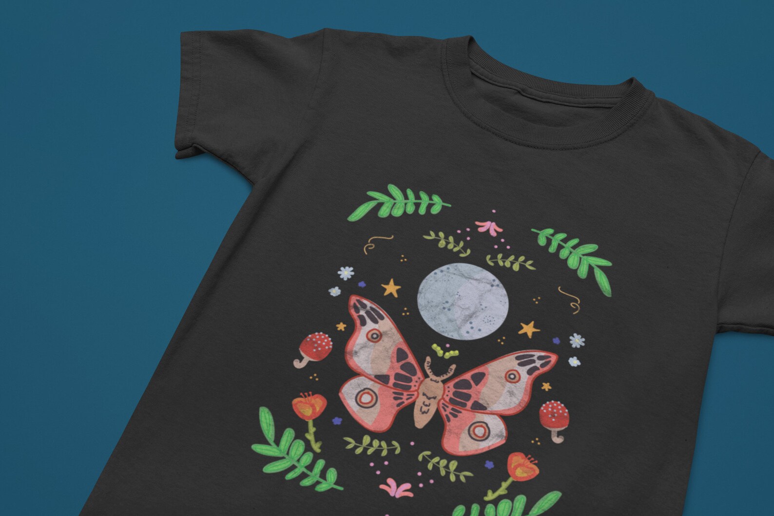 Moth Tee Moth Tshirt Butterfly Shirt Mushroom Tshirt Etsy