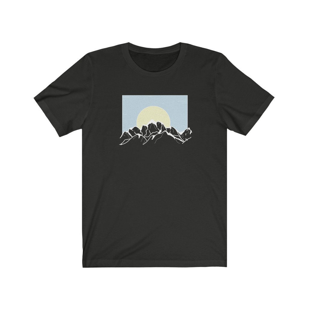 Mountains Tee Mountains T-shirt Graphic Tee Cool Shirt Art | Etsy