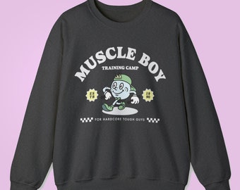 Gym Rat Sweatshirt, Funny Sweatshirt, Gym Sweatshirt, Vintage Shirt, Vintage Style, Retro Cartoon Sweatshirt, Unisex Sweatshirt, Gym Gift