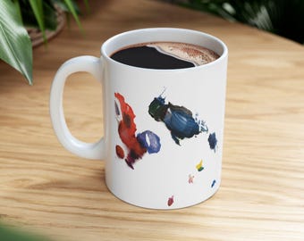 Artist Mug, Painter Coffee Mug, Paint Palette Mug, Artist Gift, Painter Gift, Art Studio Mug, Creative Gift for Artists