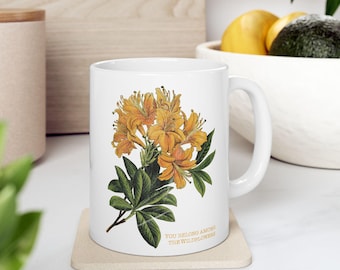 Wildflower Mug, Vintage Flower Coffee Mug, Botanical Mug, Wildflower Gift, Cottagecore Mug, Nature Lover Gift, Floral Coffee Cup, Floral Mug