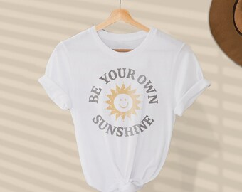 Girlie Girl Originals 'Create Your Own Sunshine' T-Shirt - Scuba Blue, Short Sleeve, Small - Sunflower Design - View #9