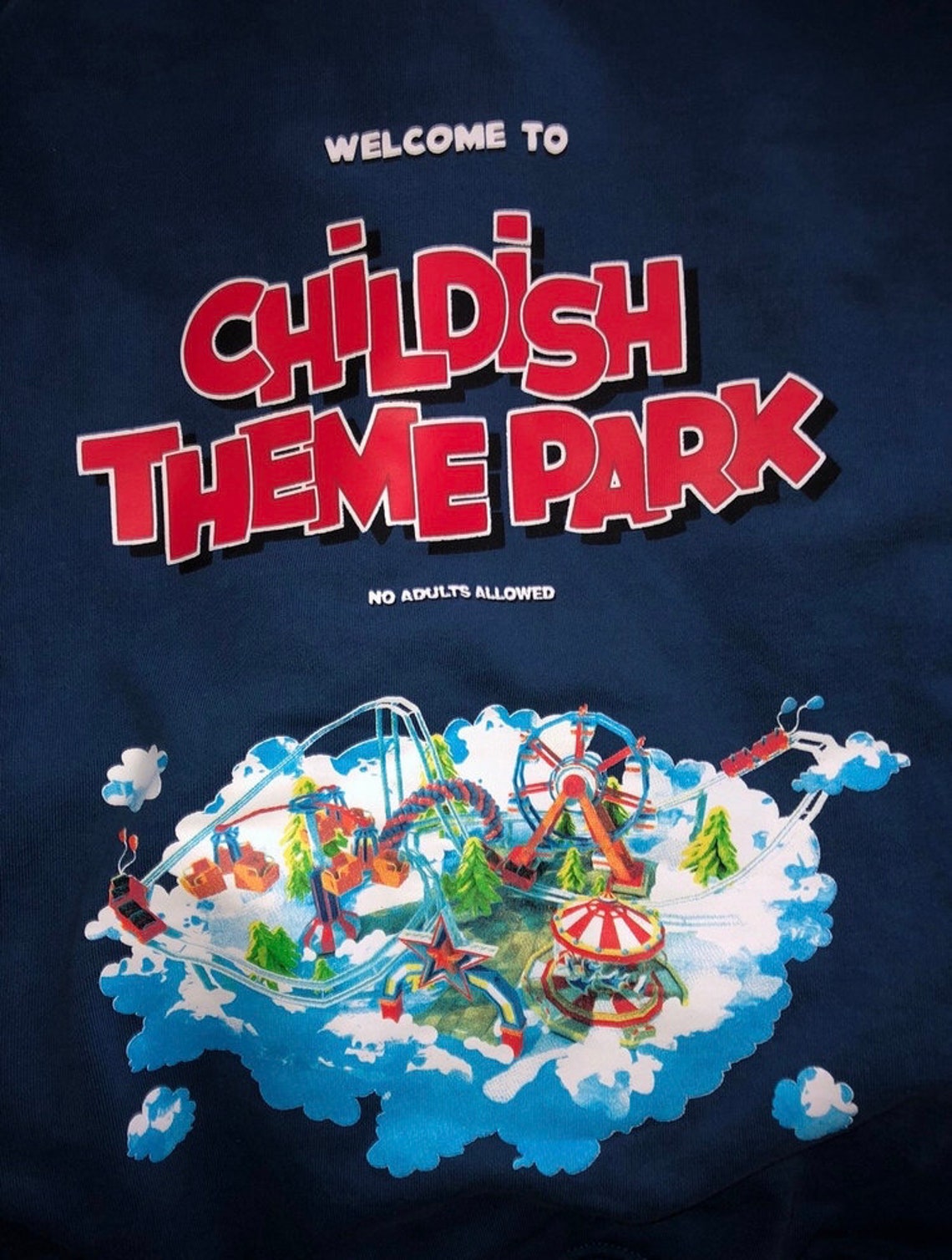 TGF Childish theme park hoodie | Etsy