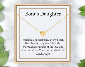 Bonus Daughter Necklace Gift Meaningful Gift for daughter-in-law foster daughter Adopted daughter unbiological daughter goddaughter Gift