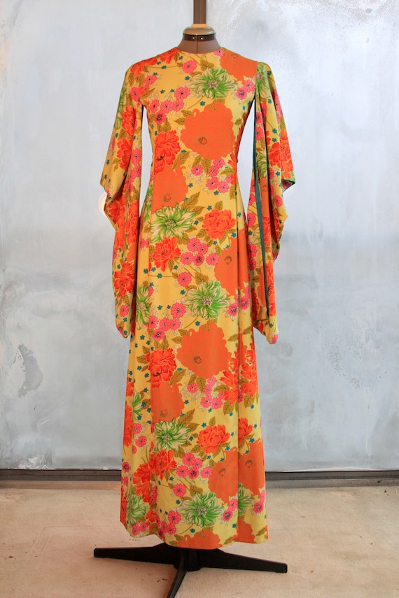 1960/70s Vintage TINA LESER ORIGINAL Silk Kimono G