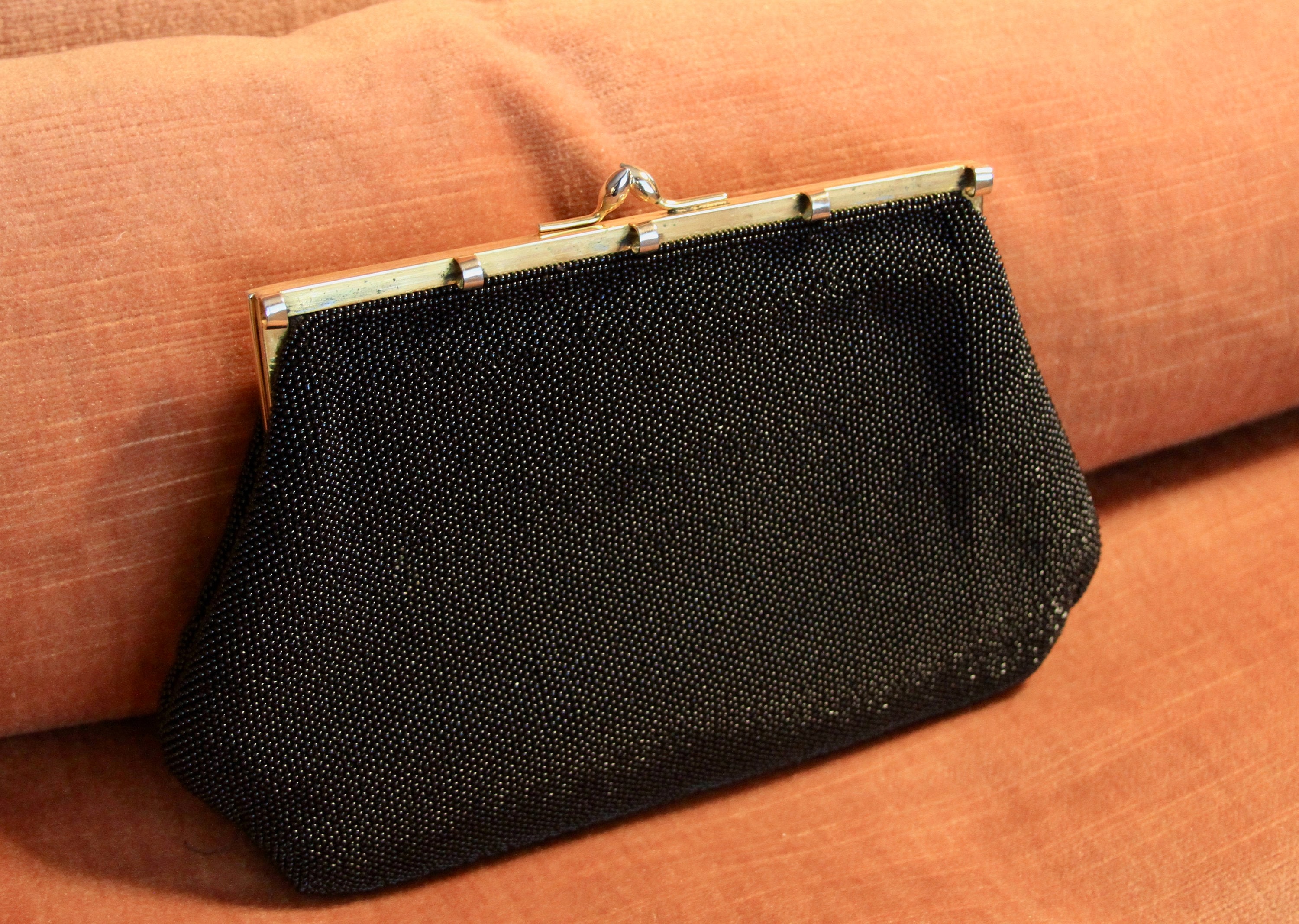 Vintage 'Bags by JOSEF of PARIS' Black Beaded Clutch Etsy