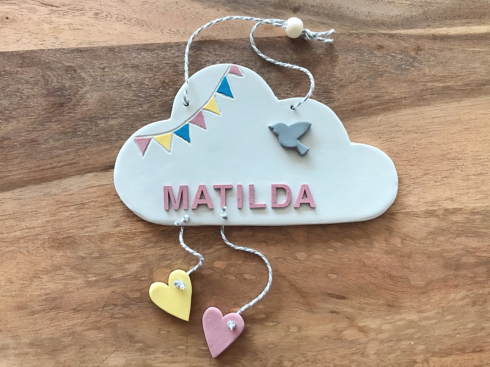 Personalized name tag for nursery wall decoration made of Etsy