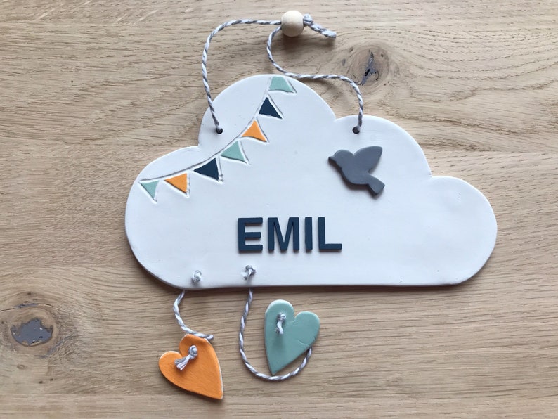 Personalized name tag for nursery wall decoration made of Etsy