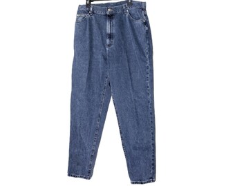 Lee Jeans Riveted, Vintage Blue Denim Jeans, High Waist, Straight Leg