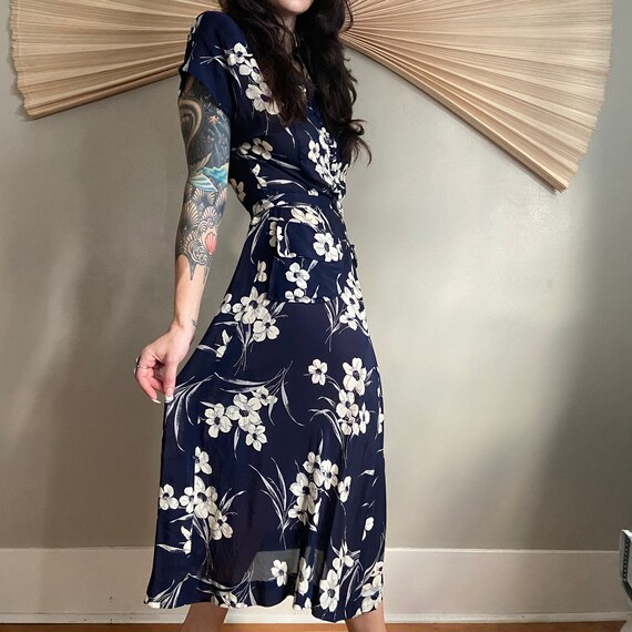 Vintage late 40's floral dress