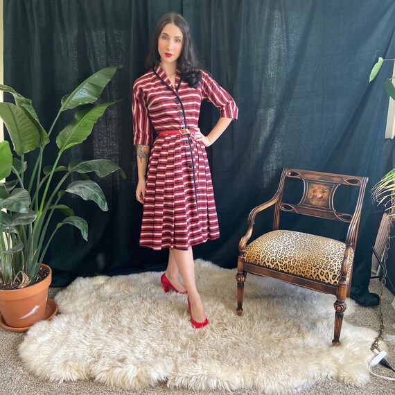 1950's striped dress