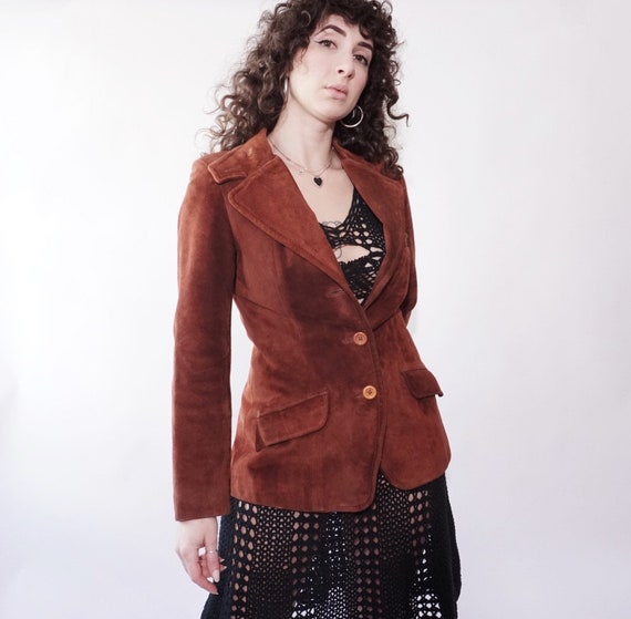 70’s Brown Suede Blazer - image 6