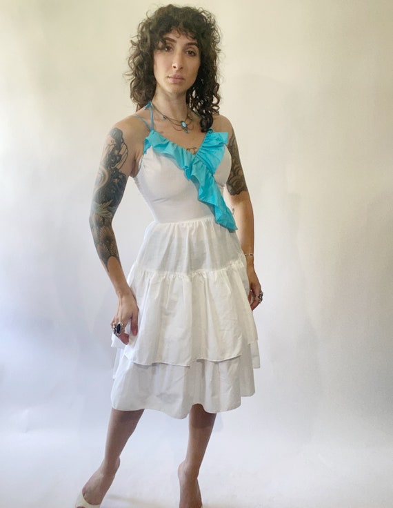50s Ruffle Dress - Gem
