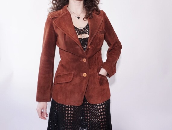 70’s Brown Suede Blazer - image 3