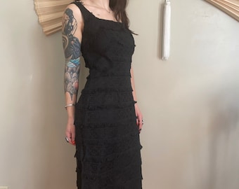 1960's Black Lace Dress