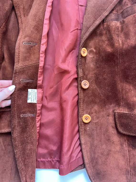 70’s Brown Suede Blazer - image 9