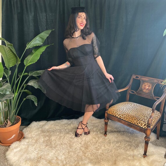 1950's taffeta party dress