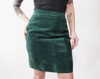 90’s Gitano Green Suede Mini Skirt