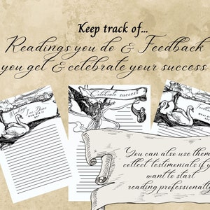Printable Oracle Card Journal Pages, Oracle Tracker Pages, Oracle Card ...