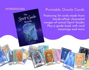 Spirit Guide Oracle Cards, jeu de 54 cartes et guide (PDF imprimable)
