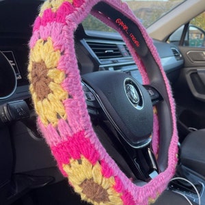 crochet steering wheel cover