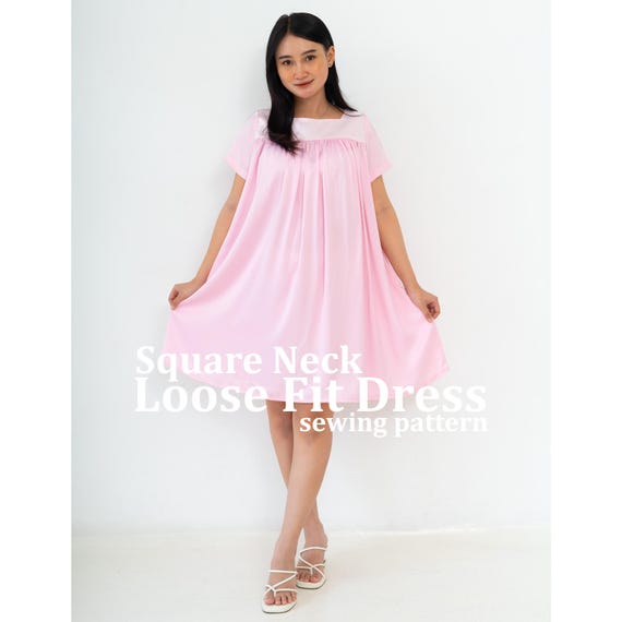 Square Neck Babydoll Dress Sewing Pattern: Beginner Friendly (PDF) - Etsy