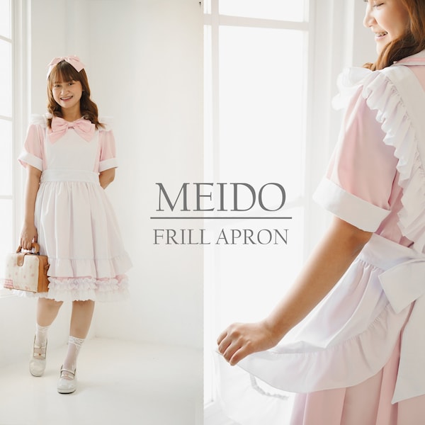 Meido Ruffle Tablier Couture Patron Cottagecore Maid Cosplay Kawaii Lolita Fashion Pinafore Toutes Tailles PDF Téléchargement numérique instantané