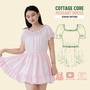 DIY Cottagecore Dress Sewing Pattern: Chemise, Peasant, Dirndl (PDF Download)